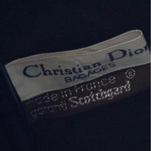 Christian Dior Trotter Boston Bag Dior Baggages Navy Monogram Canvas Handbag - Picture 15 of 16